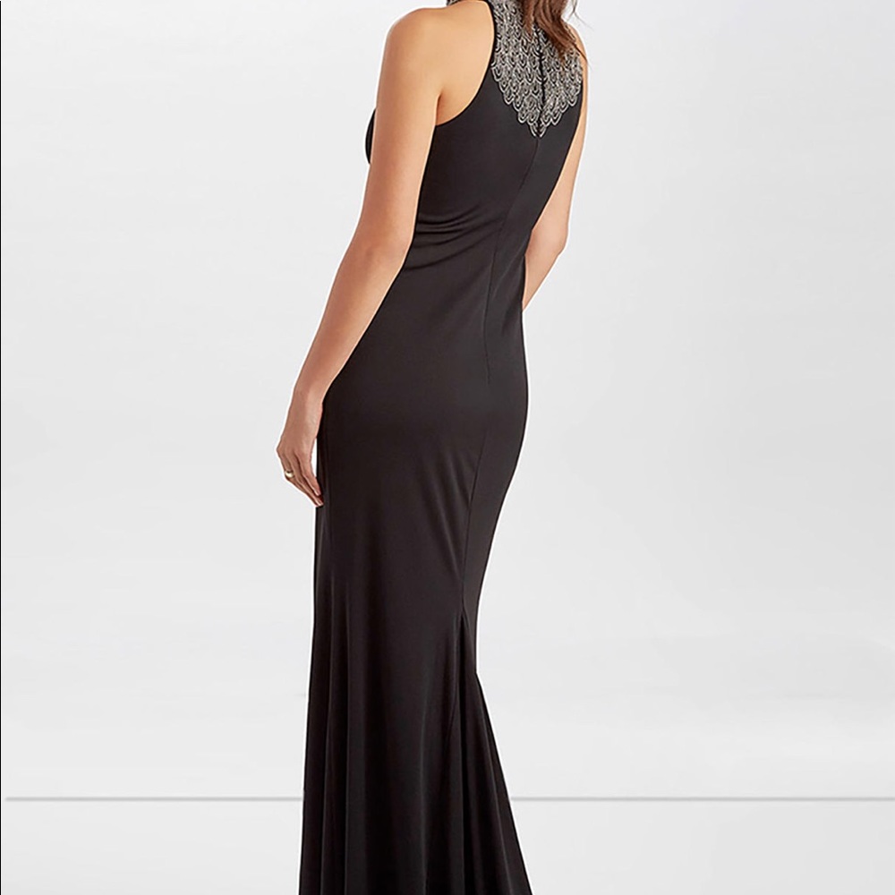 Parker NY Kyler Beaded Collar Gown